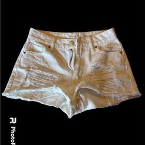 White PacSun jeans shorts